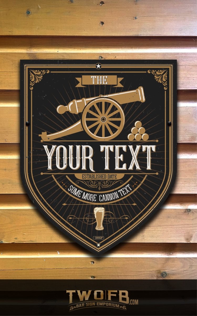 The Cannon Inn | Personalised Pub Sign | Hanging Pub Signs – Two Fat ...