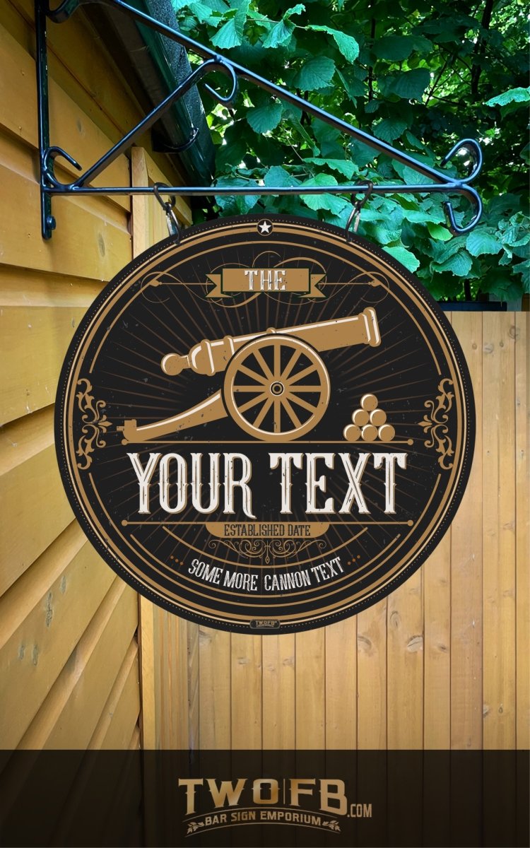 The Cannon Inn | Personalised Pub Sign | Hanging Pub Signs – Two Fat ...