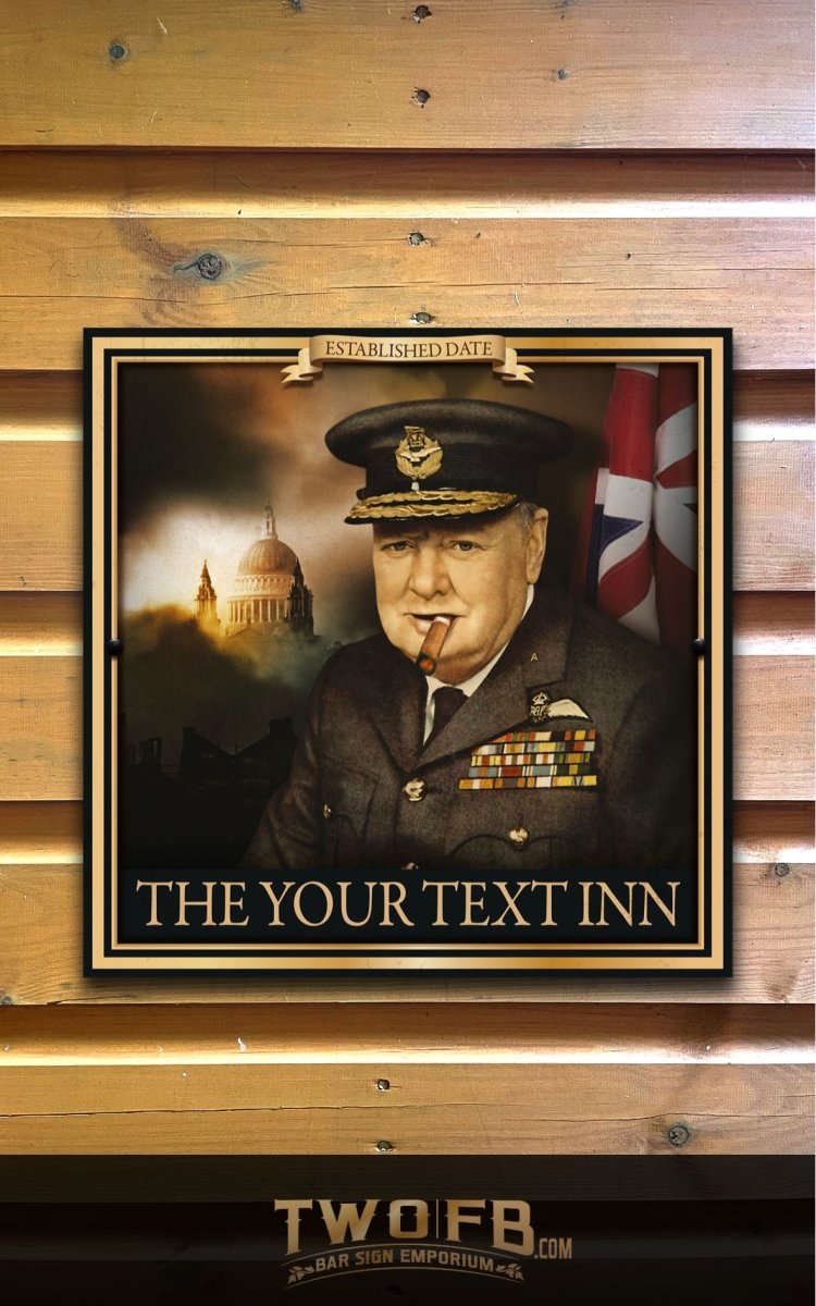 The Churchill Inn Personalised Bar Sign Custom Signs from Twofb.com pub signs made to order