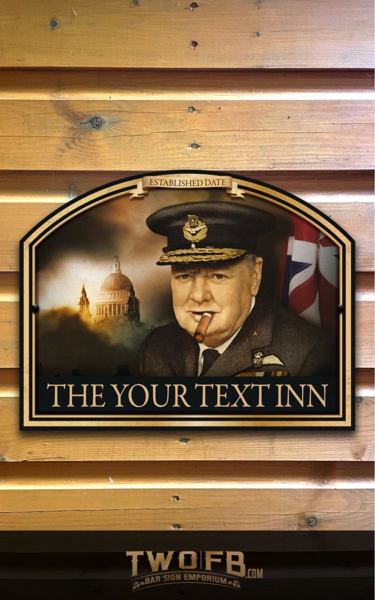 The Churchill Inn Personalised Bar Sign Custom Signs from Twofb.com pub signs for sale