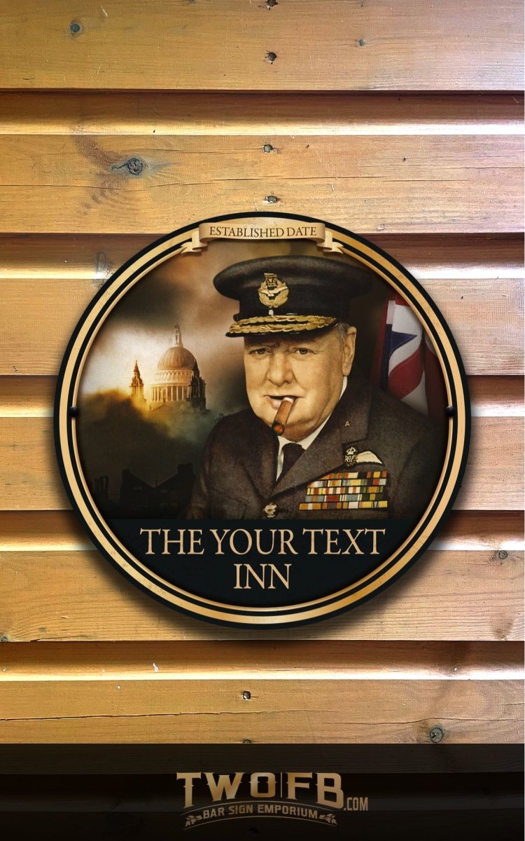 The Churchill Inn Personalised Bar Sign Custom Signs from Twofb.com signs for barshome bar signs uk