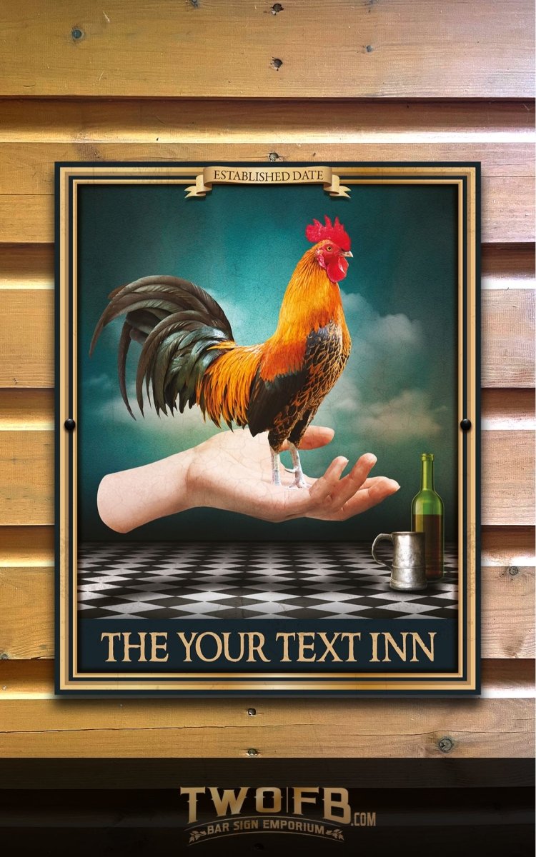 The Cock in Hand Personalised Bar Sign Custom Signs from Twofb.com signs for bars