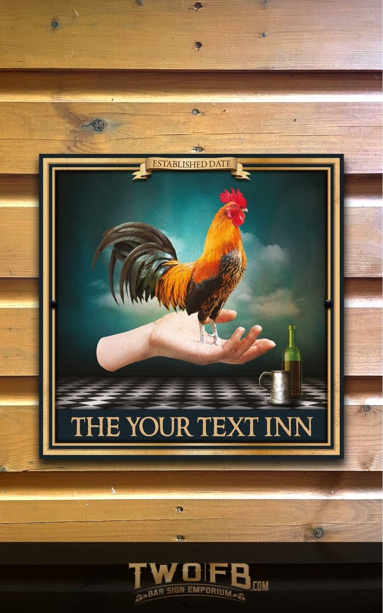 The Cock in Hand Personalised Bar Sign Custom Signs from Twofb.com signs for bars