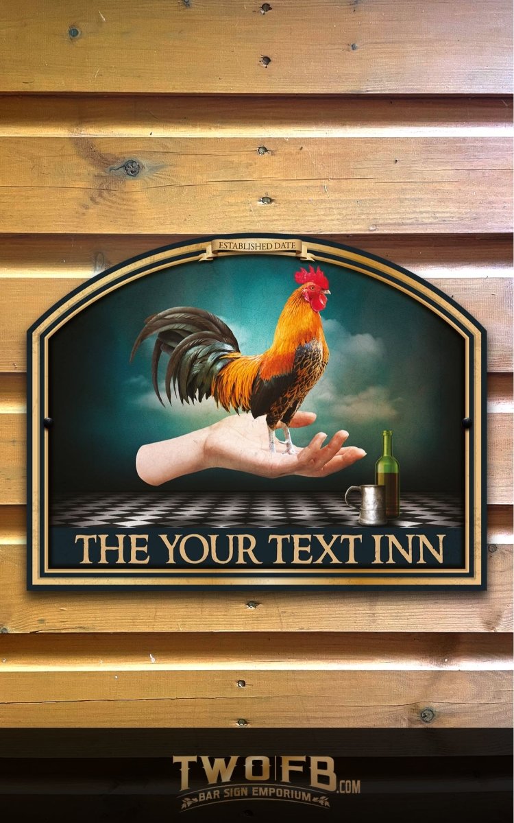 The Cock in Hand Personalised Bar Sign Custom Signs from Twofb.com signs for bars