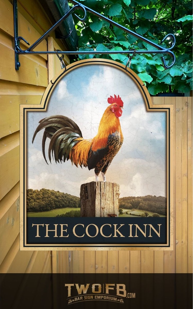 The Cock Inn Custom Bar Sign Custom Signs from Twofb.com signs for bars