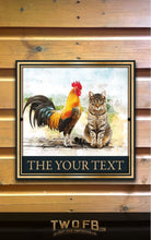 Load image into Gallery viewer, The Cock &amp; Pussy Personalised Bar Sign Custom Signs from Twofb.com signs for bars
