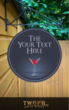Load image into Gallery viewer, The Cocktail Bar Personalised Bar Sign Custom Signs from Twofb.com Gin Bar Signs
