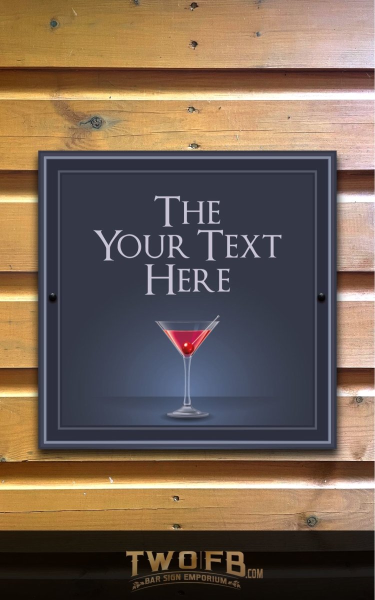 The Cocktail Bar Personalised Bar Sign Custom Signs from Twofb.com Pub Signage
