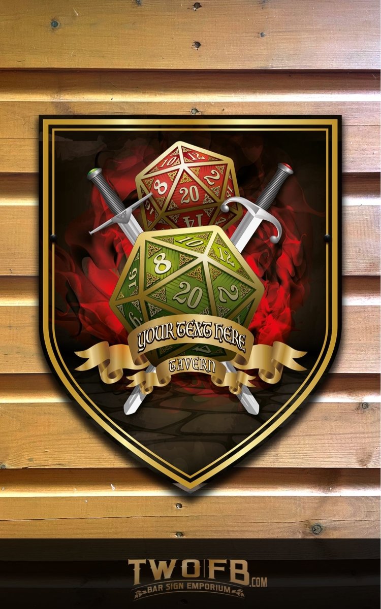 The D20 Personalised Bar Sign Custom Signs from Twofb.com pub signs makers