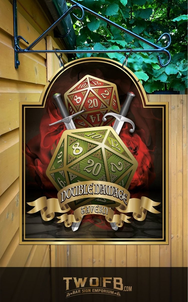 D20 Dungeons & Dragoon | Games room sign| Personalised Bar Sign