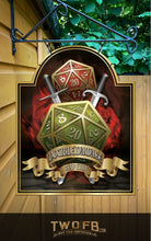 Load image into Gallery viewer, D20 Dungeons &amp; Dragoon | Games room sign| Personalised Bar Sign
