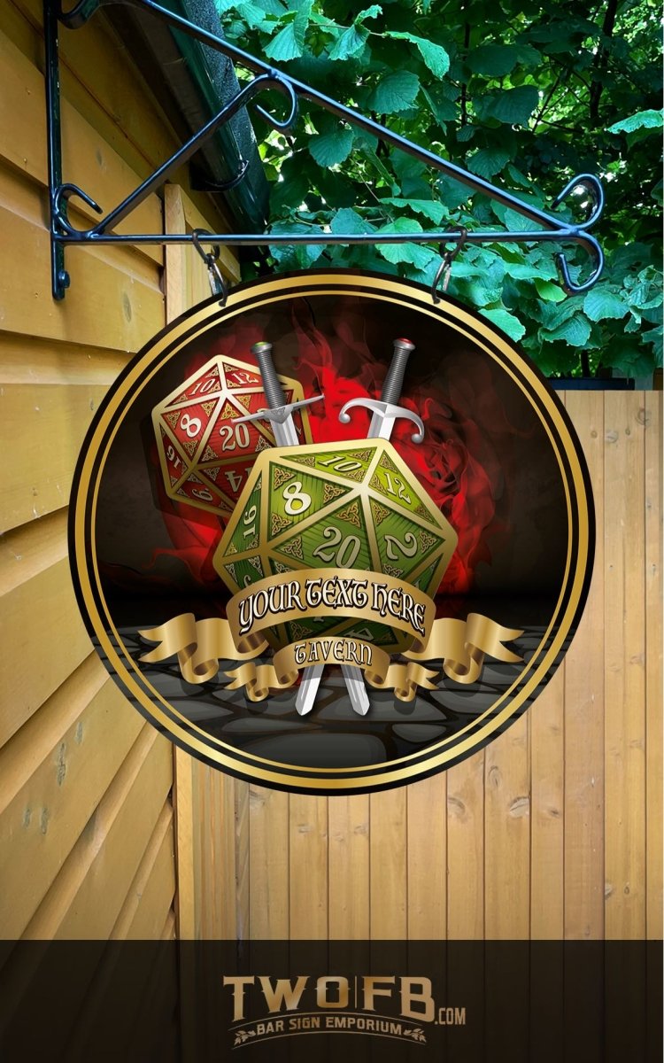 The D20 Personalised Bar Sign Custom Signs from Twofb.com signs for bars