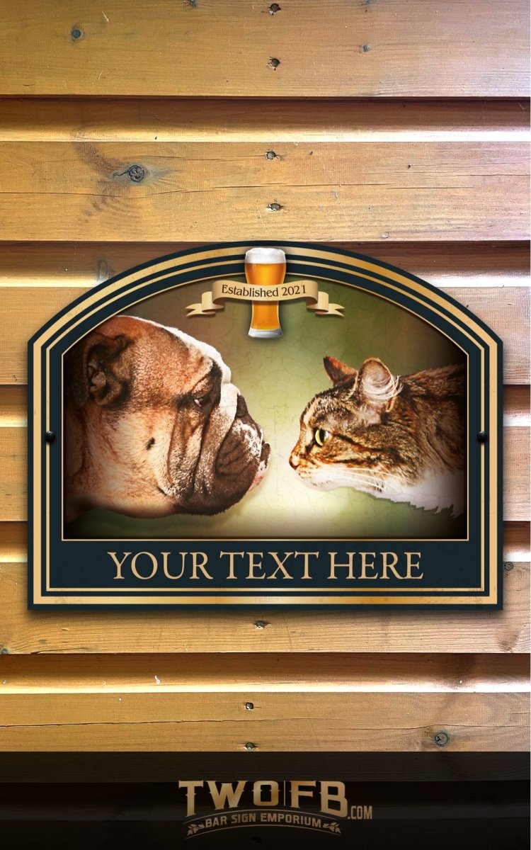 The Dog and Bastard Personalised Bar Sign Custom Signs from Twofb.com Pub sign design - Dog House
