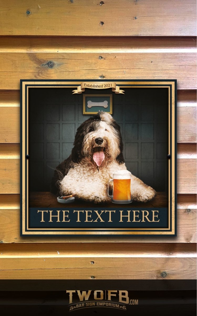 The Dog & Beer Personalised Bar Sign Custom Signs from Twofb.com Outdoor personalised bar signs
