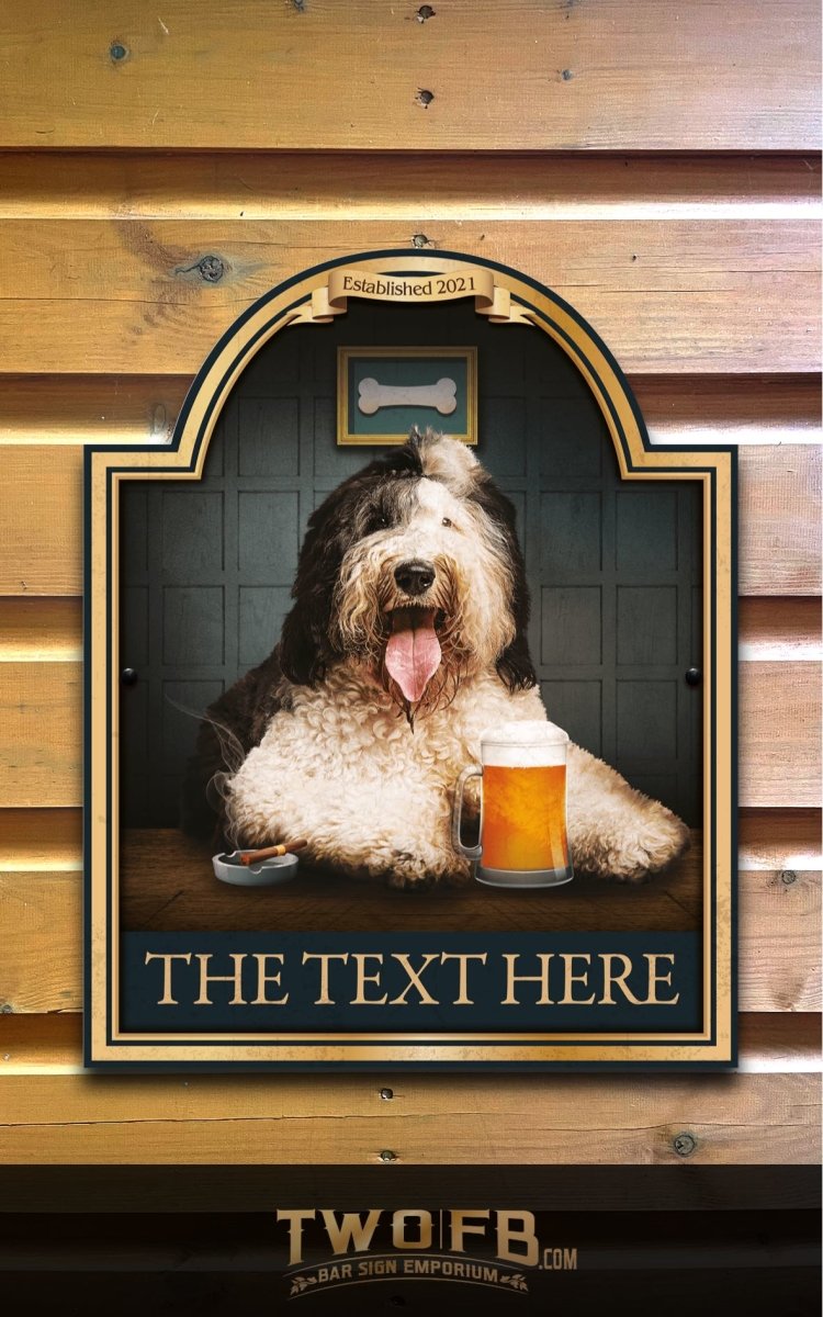 The Dog & Beer Personalised Bar Sign Custom Signs from Twofb.com Bar Signs UK