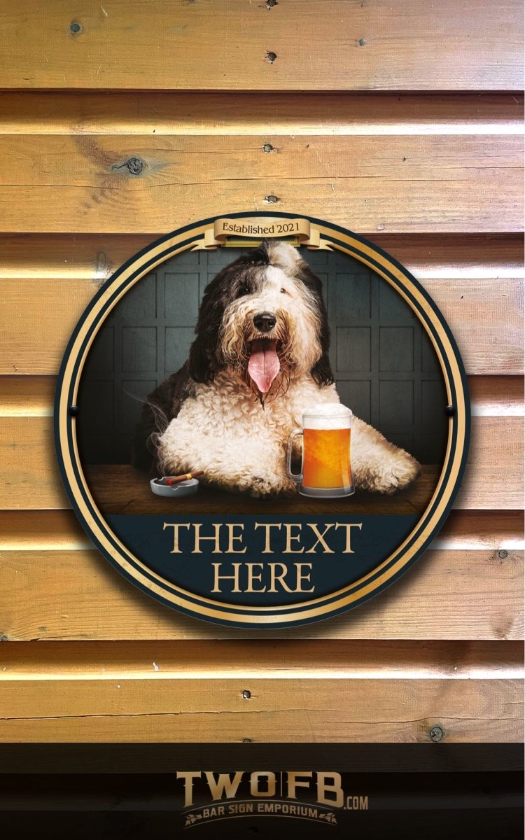 The Dog & Beer Personalised Bar Sign Custom Signs from Twofb.com Pub Signs Uk