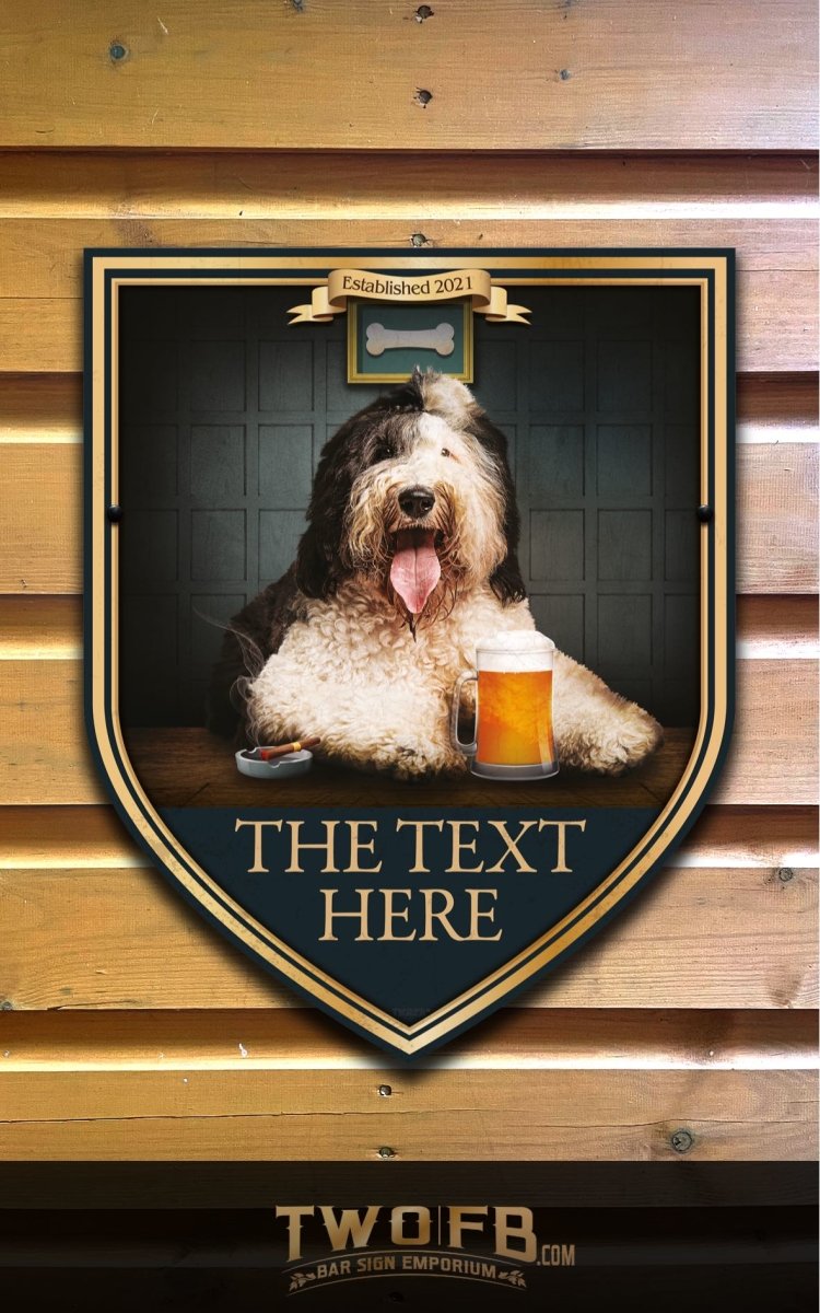 The Dog & Beer Personalised Bar Sign Custom Signs from Twofb.com Signs Bares