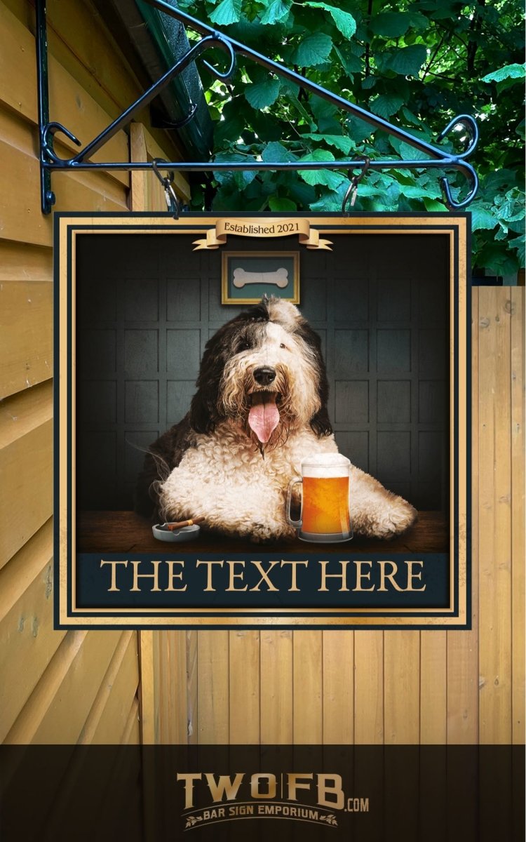 The Dog & Beer Personalised Bar Sign Custom Signs from Twofb.com Pub Signage