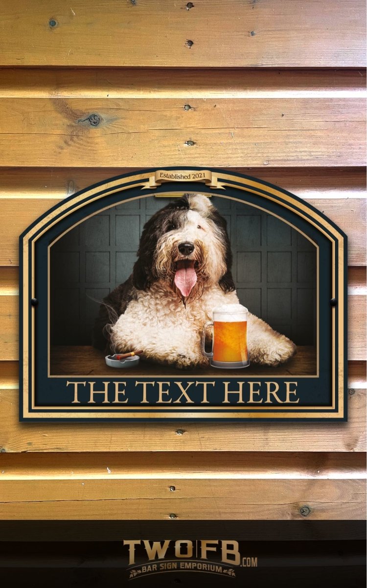 The Dog & Beer Personalised Bar Sign Custom Signs from Twofb.com signs for bars