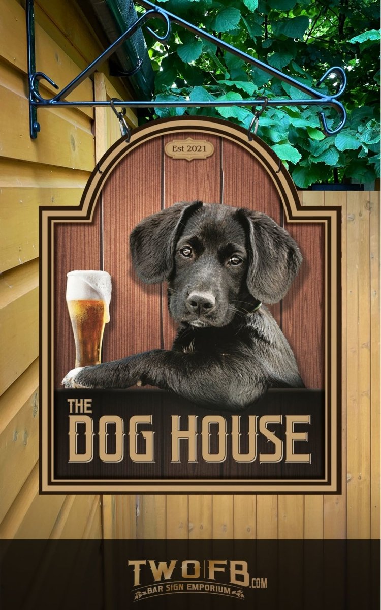 The Dog House Bar Personalised Dog Home Sign from Twofb.com Pub Signs