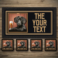 Load image into Gallery viewer, Bar Runner, Bar coaster, Beer matt, Dog house - Dog at a bar.
