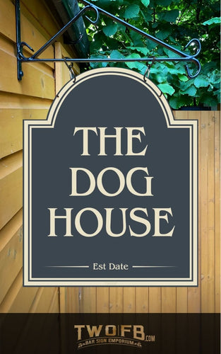 Dog House Simple | Personalised Bar Sign | Modern Pub Sign