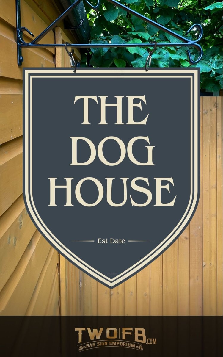 The Dog House Simple Personalised Bar Sign Custom Signs from Twofb.com Bar signs UK