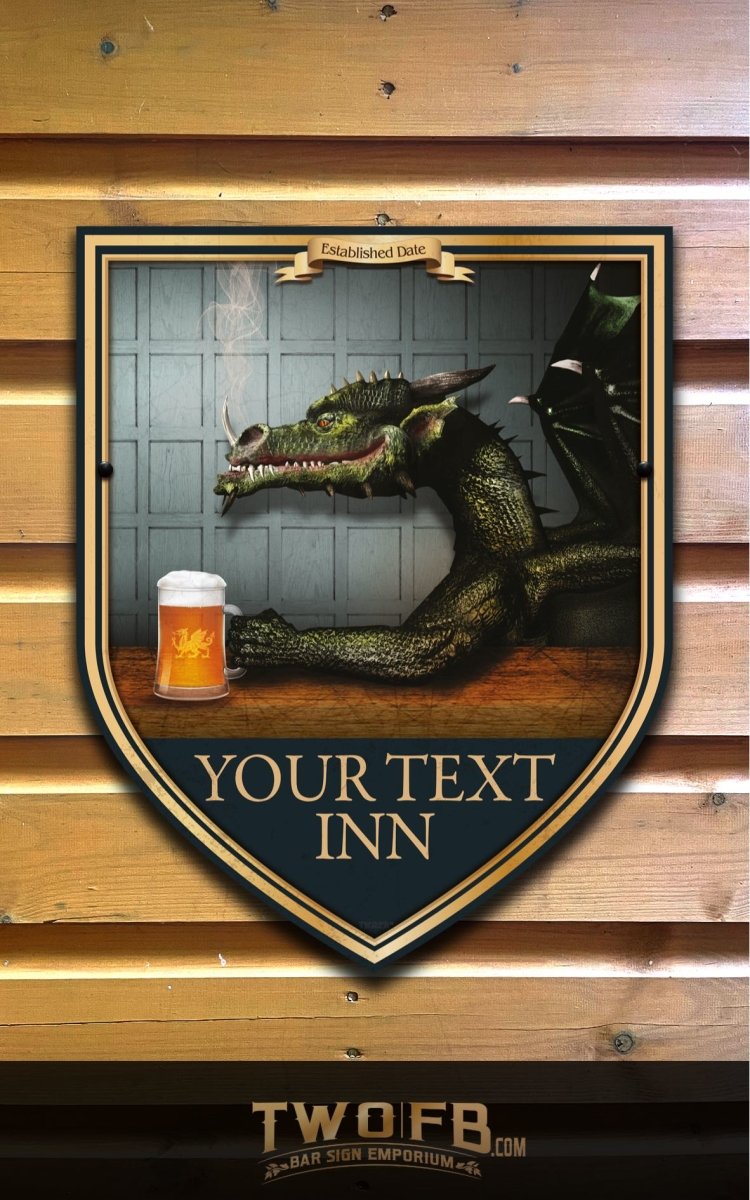 The Dragon Inn Personalised Home Bar Sign Custom Signs from Twofb.com signs for bars