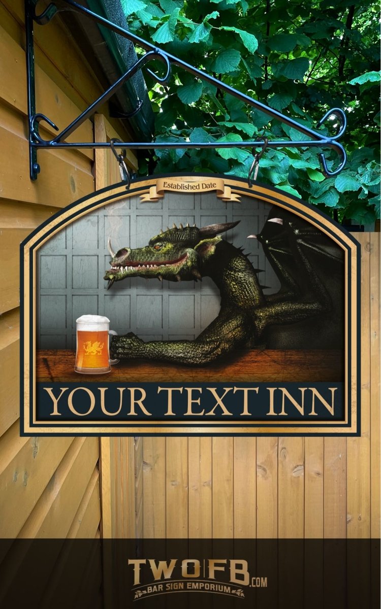 The Dragon Inn Personalised Home Bar Sign Custom Signs from Twofb.com signs for bars