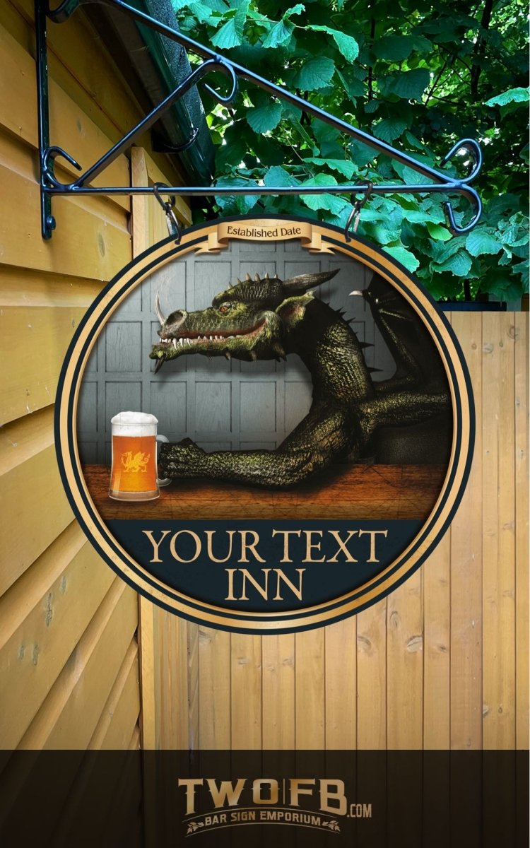 The Dragon Inn Personalised Home Bar Sign Custom Signs from Twofb.com signs for bars