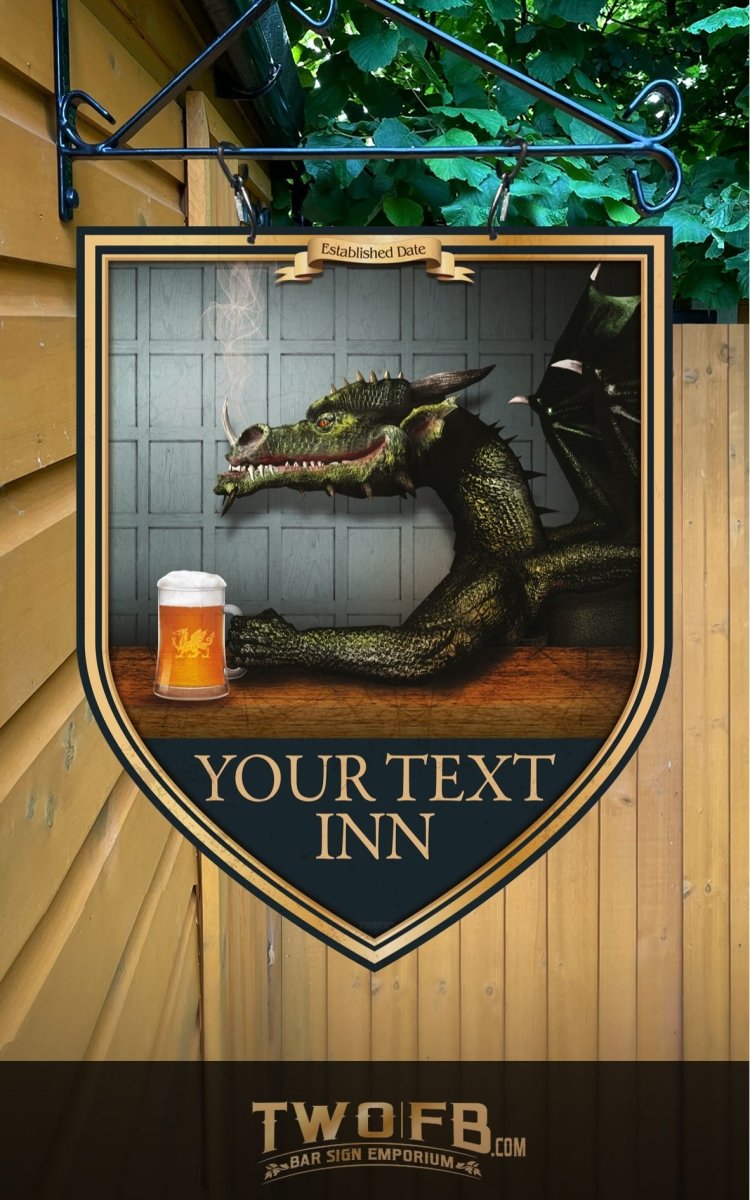 The Dragon Inn Personalised Home Bar Sign Custom Signs from Twofb.com signs for bars