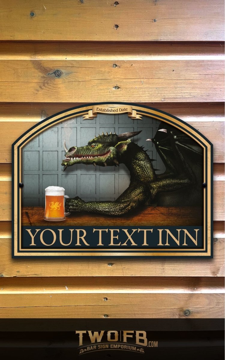 The Dragon Inn Personalised Home Bar Sign Custom Signs from Twofb.com signs for bars