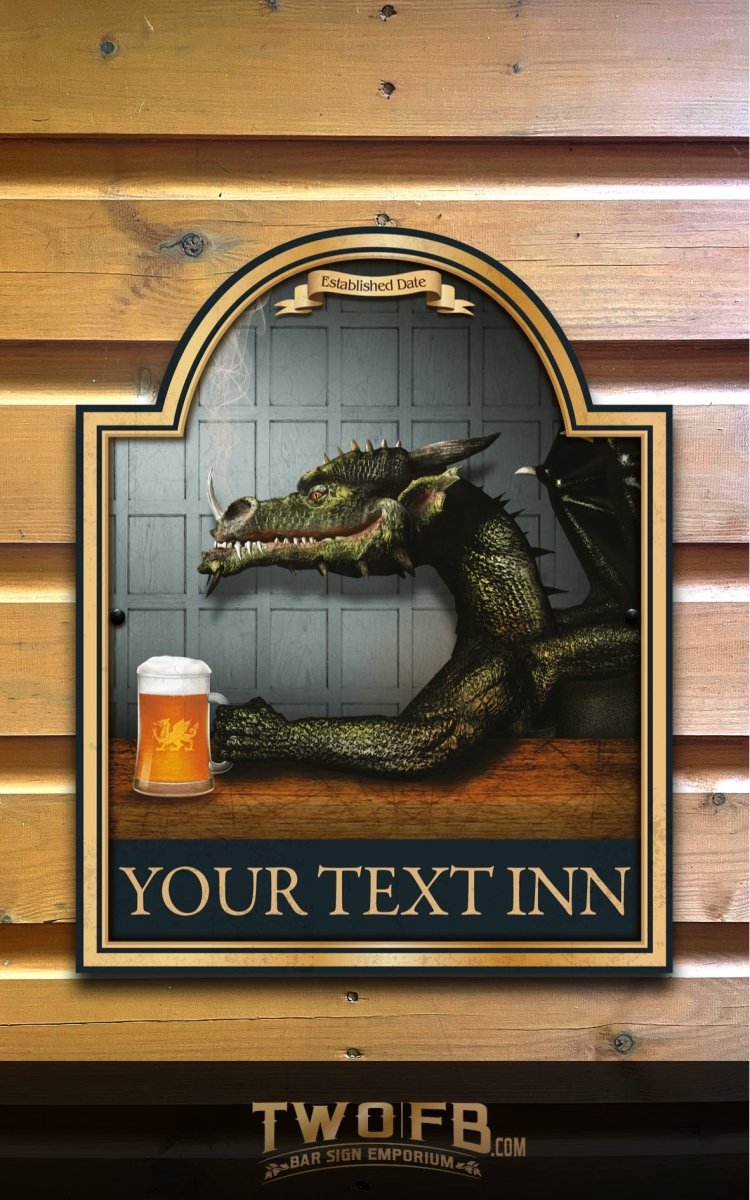 The Dragon Inn Personalised Home Bar Sign Custom Signs from Twofb.com signs for bars