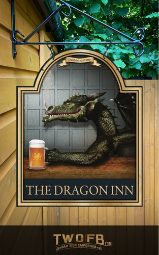 Dragon Inn | Personalised Home Bar Sign | Pub Signage