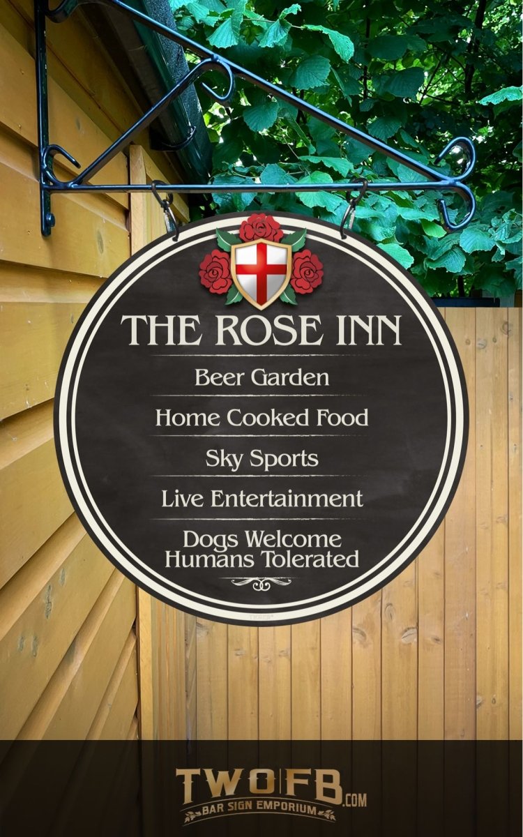 The English Rose Inn ChalkBoard Personalised Bar Sign Custom Signs from Twofb.com signs for bars