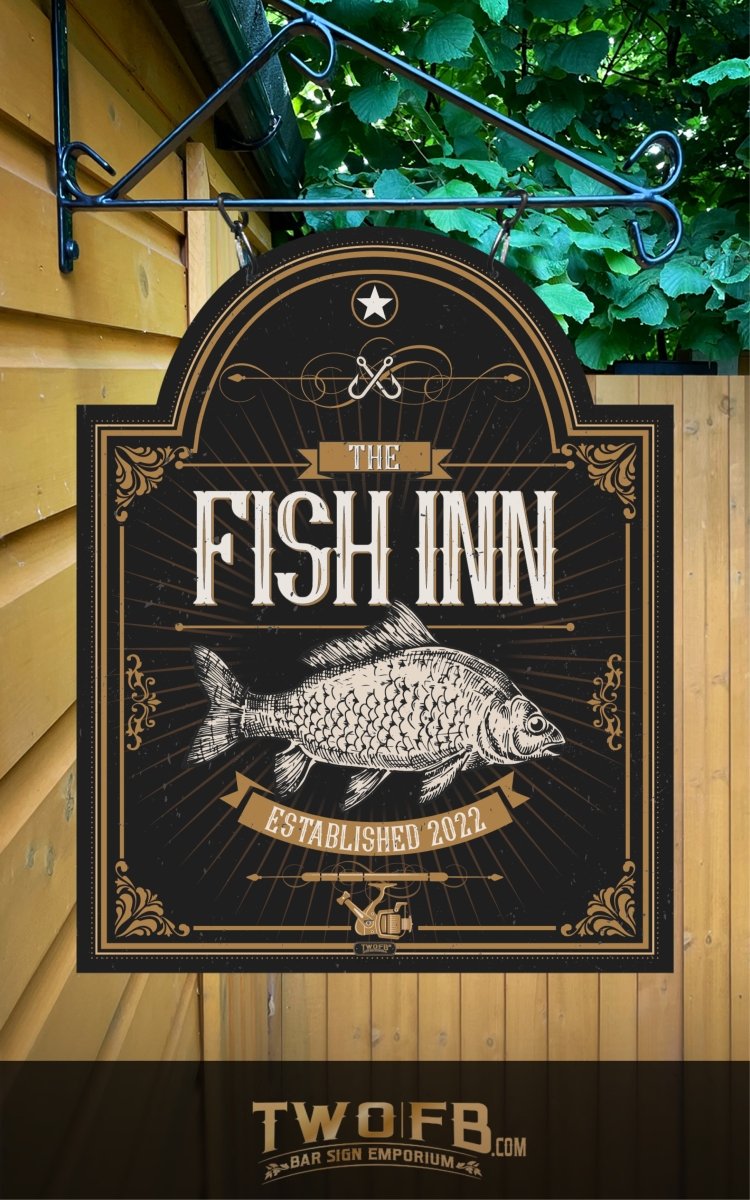 TheFish Inn Bar Signs | Personalised Pub Sign | Hanging Sign – Two Fat ...
