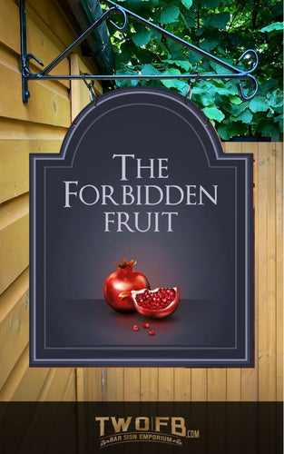 The Forbidden Fruit Personalised Bar Sign Custom Signs from Twofb.com Gin Bar Sign