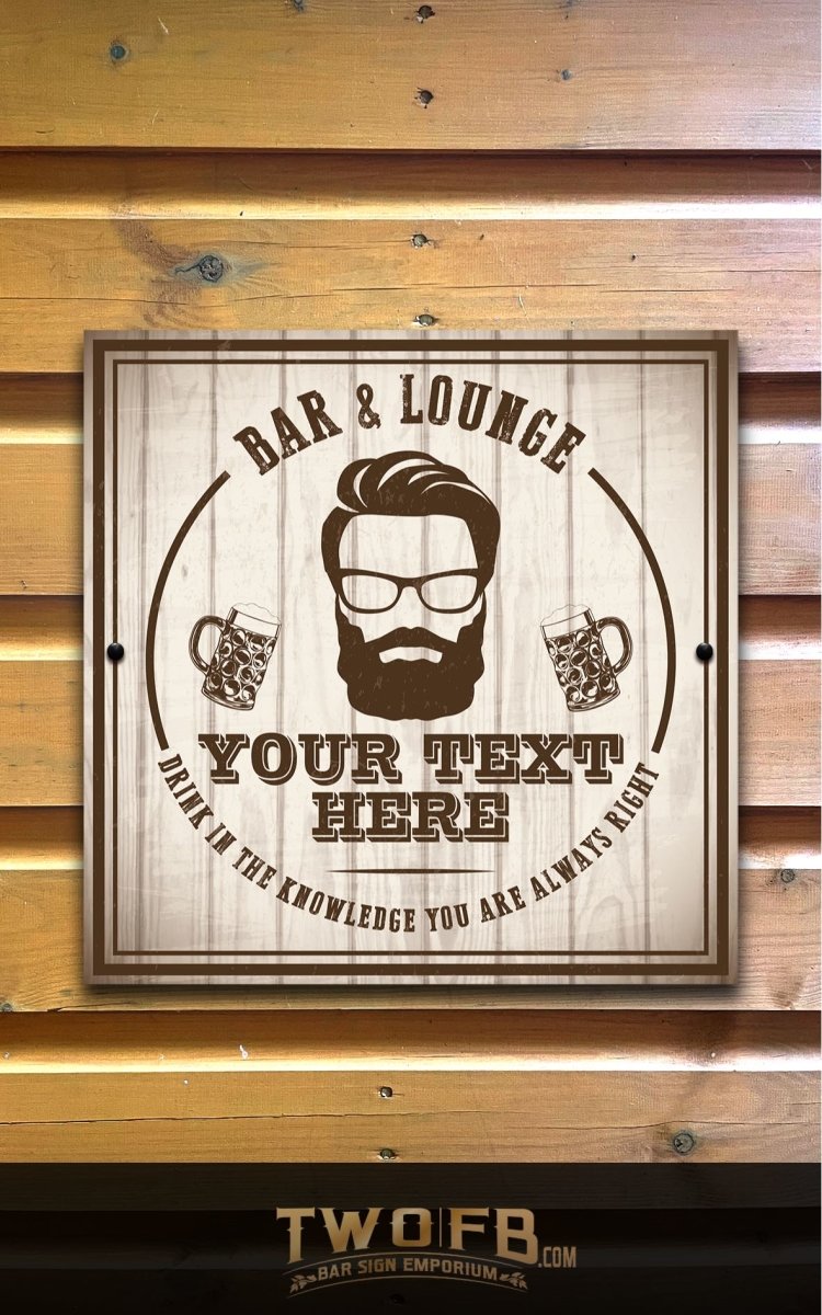 The Generic Hipster Personalised Home Bar Sign Custom Signs from Twofb.com pub signs .com