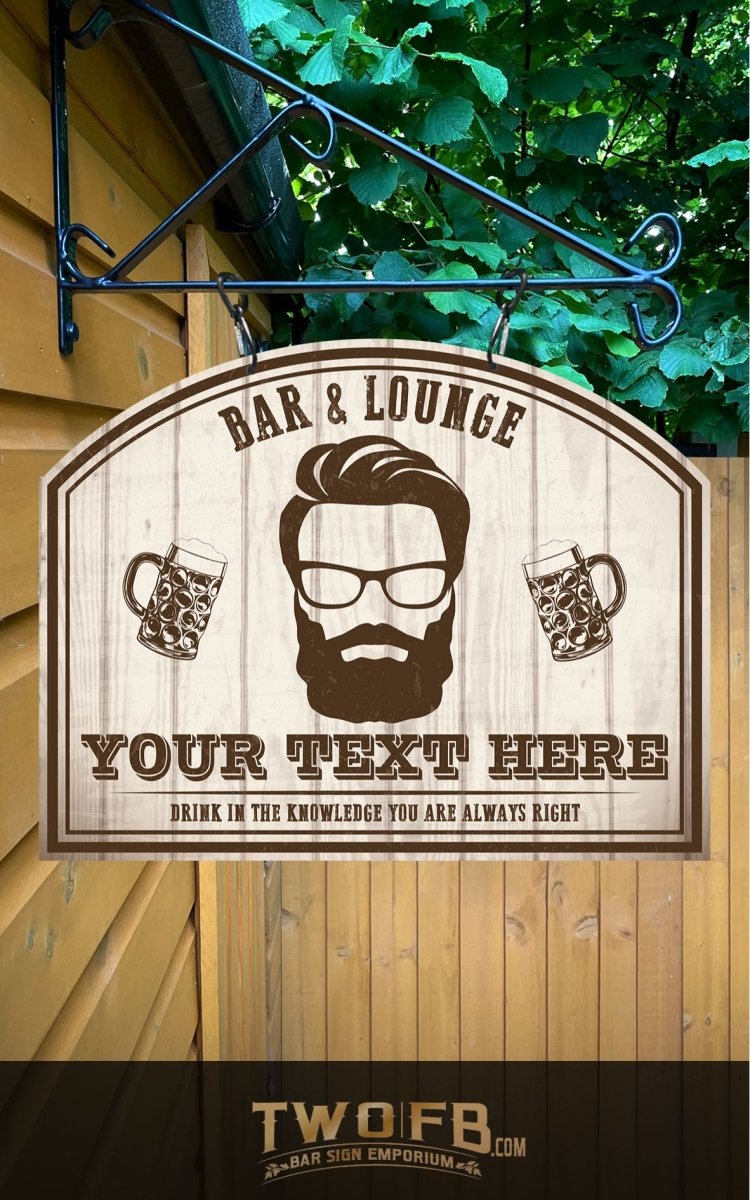 The Generic Hipster Personalised Home Bar Sign Custom Signs from Twofb.com custom made pub signs