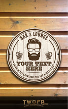 Load image into Gallery viewer, The Generic Hipster Personalised Home Bar Sign Custom Signs from Twofb.com bar signs.uk
