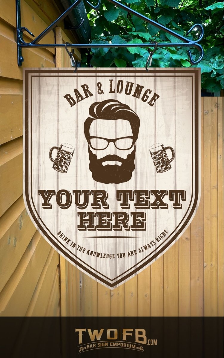 The Generic Hipster Personalised Home Bar Sign Custom Signs from Twofb.com personalised pub signs