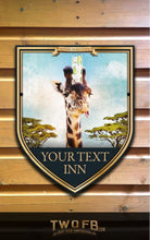 Load image into Gallery viewer, The Gin Giraffe Personalised Bar Sign Custom Signs from Twofb.com signs for bars
