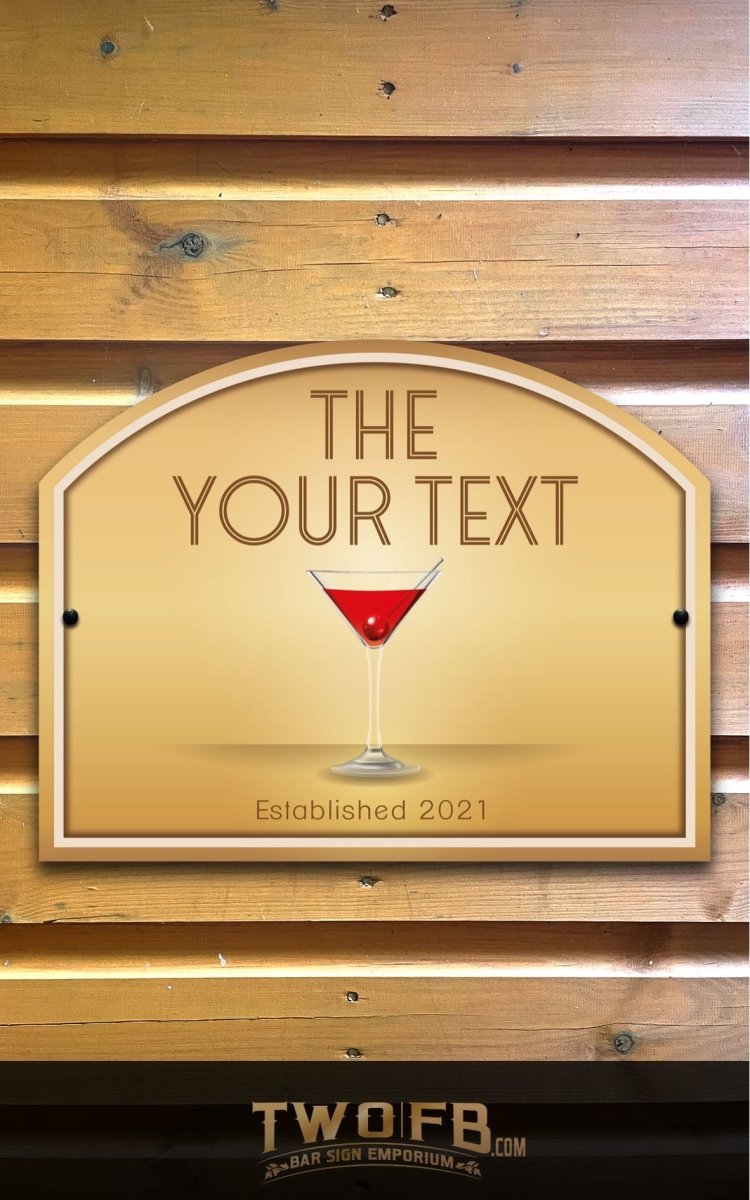The Gold Bar Personalised Bar Sign Custom Signs from Twofb.com Pub signage