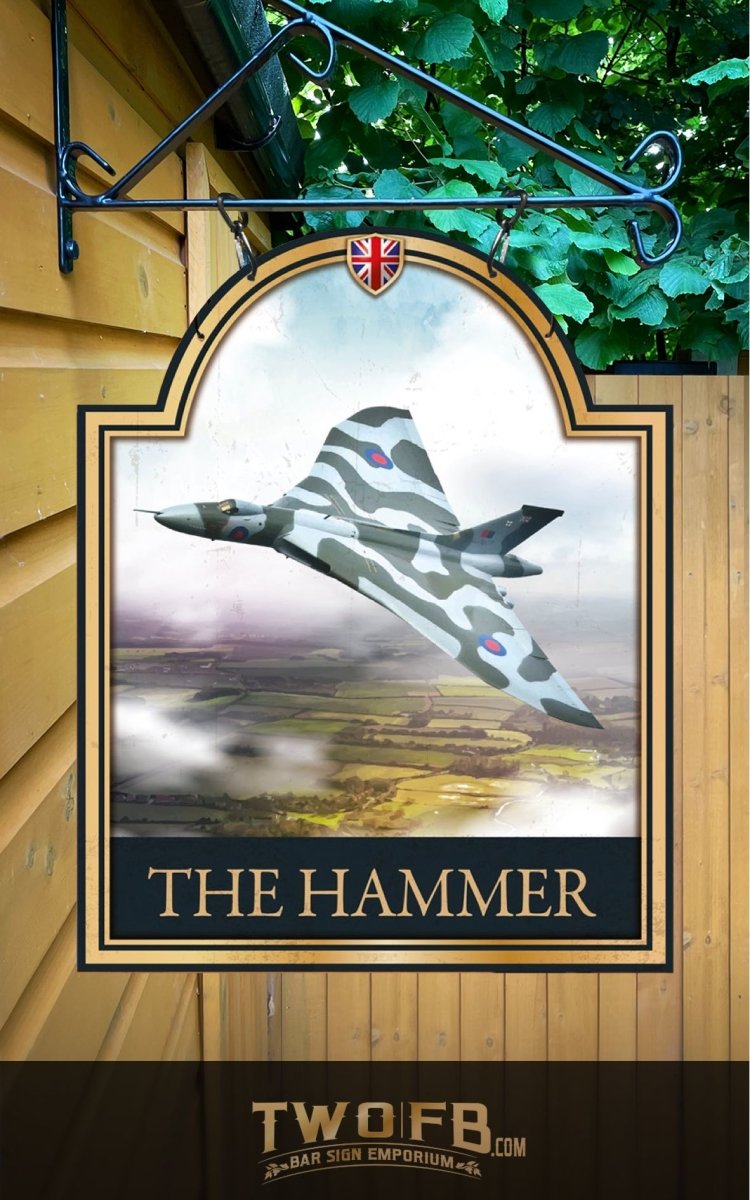 RAF Vulcan Bomber Pub Sign | The Hammer | Personalised Bar Sign