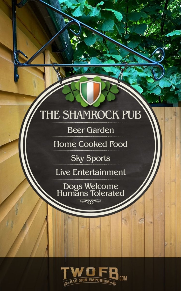 The Irish Shamrock Pub ChalkBoard Personalised Bar Sign Custom Signs from Twofb.com signs for bars
