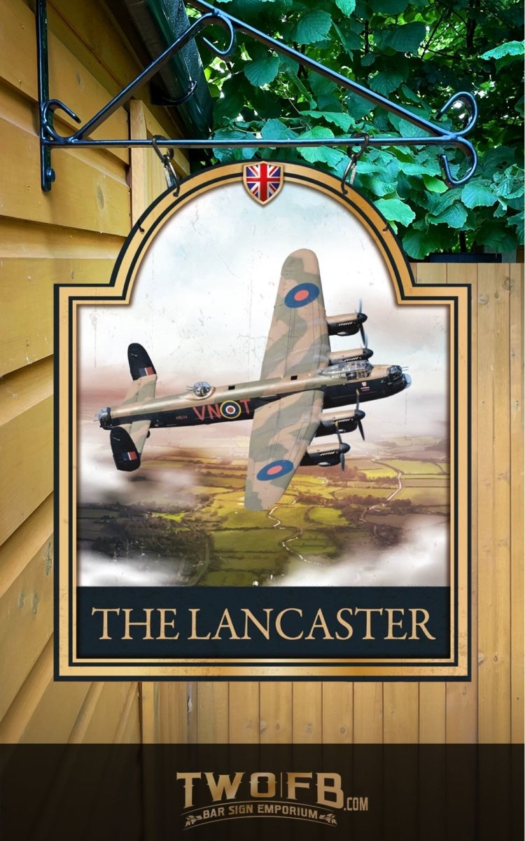 Lancaster Bomber | Personalised Bar Sign | RAF Pub Sign