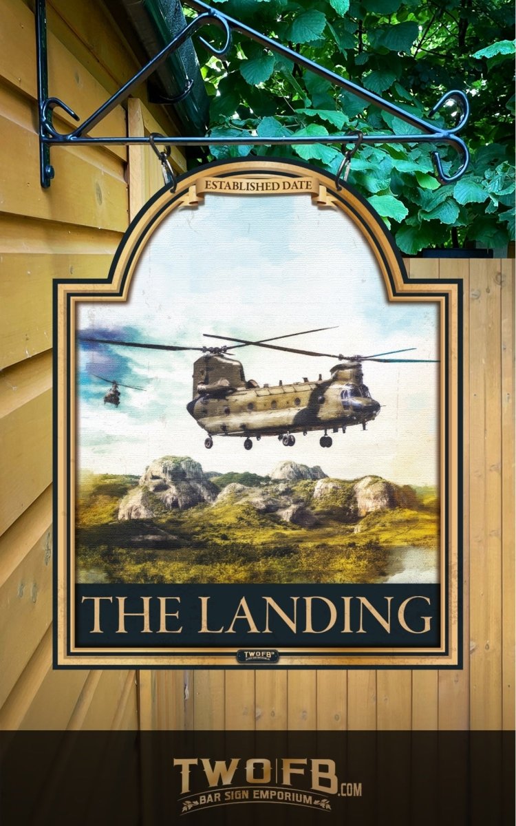 The Landing | Personalised Bar Sign | Custom Pub Signs – Two Fat Blokes Ltd