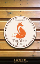 Load image into Gallery viewer, The Lazy Fox Circular Hanging Bar Sign Custom Signs from Twofb.com signs for bars
