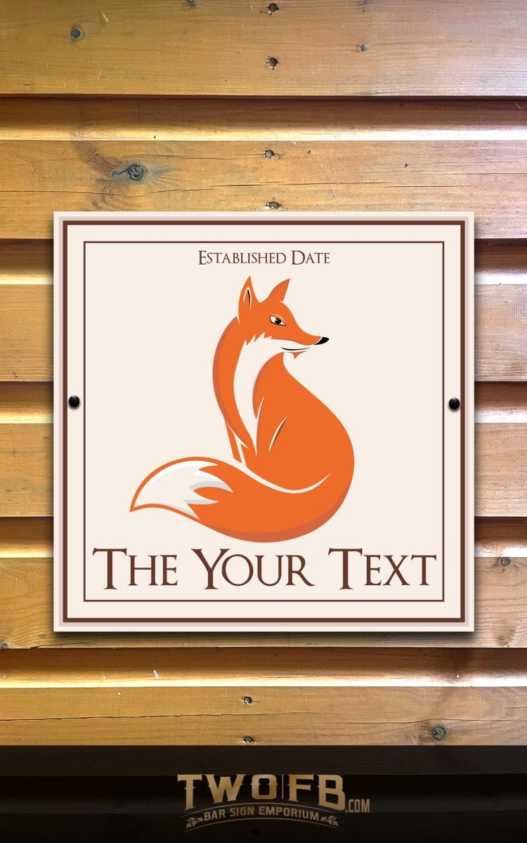 The Lazy Fox | Bar Sign | Custom Pub Sign