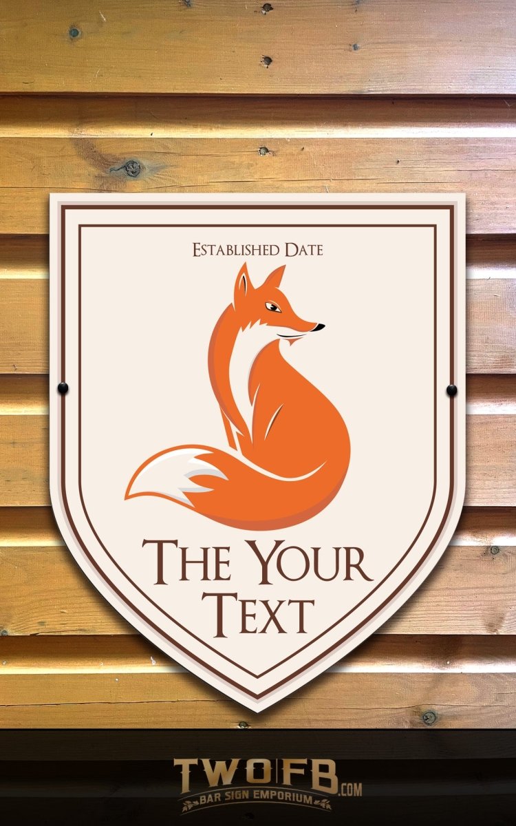 The Lazy Fox Hanging Bar Sign Custom Signs from Twofb.com signs for bars